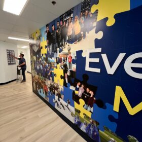 Full wall custom printed and installed graphics