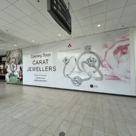 Wall graphics in shopping mall